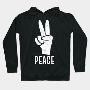 Peace Hand Sign - Faded Style Hoodie